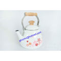 enamel tea kettle with bakelite handle and knob